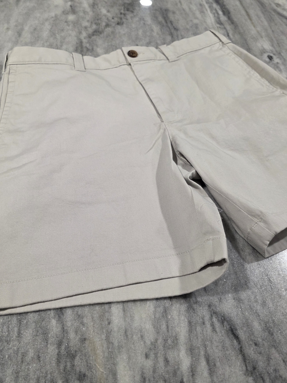 33W Men's J. Crew Khaki Flat Front Chino Shorts 7" Inseam Cotton New W/ Tags Tan